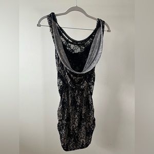 Charlotte Russe Lace Pattern Cowl Cut Out Dress S
